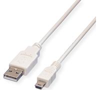 VALUE Câble USB 2.0, type A - 5 broches mini, blanc, 1,8 m