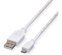 Value Câble USB Micro‑USB de type B (M) vers USB A (M) – USB 2.0 – 80 cm – blanc