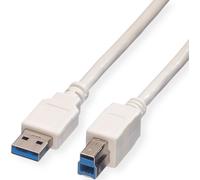VALUE Câble USB 3.2 Gen 1, type A-B, blanc, 3 m