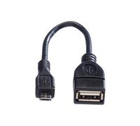 VALUE - Câble USB - Micro-USB de type B (M) pour USB (F) - USB 2.0 - 15 cm - noir