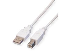 Value Câble USB USB 2.0 USB-A mâle, USB-B mâle 4.50 m blanc blindé 11.99.8841