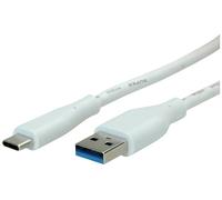 Value Câble USB 3.2 Gen1 USB-A vers USB-C 2,00 m blanc blindé 11.99.9035