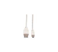 VALUE - Câble USB - USB (M) pour mini USB type B (M) - USB 2.0 - 3 m - blanc