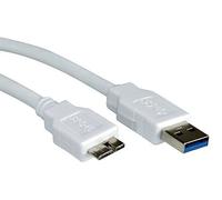 VALUE - Câble USB - USB type A (M) pour Micro-USB de type B (M) - USB 3.0 - 2 m - blanc