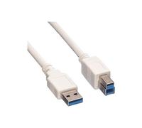 VALUE - Câble USB - USB type A (M) pour USB Type B (M) - USB 3.0 - 80 cm - moulé - blanc