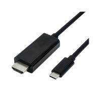 VALUE - Câble vidéo/audio - HDMI mâle pour 24 pin USB-C mâle - 1 m - blindé - noir - support 4K