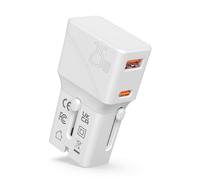 VALUE Chargeur de Voyage USB avec Prise Euro Plate/UK/US, 2 Ports (Type A QC3.0, Type C PD), 25W