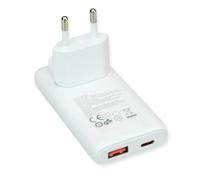 VALUE Chargeur USB avec Prise Euro/US, 2 Ports Type C, 65W