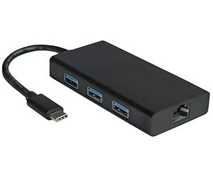VALUE Convertisseur + hub USB 3.2 Gen 1 Type C vers Gigabit Ethernet