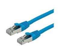 VALUE - Cordon de raccordement - RJ-45 (M) pour RJ-45 (M) - 1 m - SFTP, PiMF - CAT 6 - sans halogène, moulé, sans crochet, bloqué - bleu