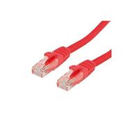 VALUE - Cordon de raccordement - RJ-45 (M) pour RJ-45 (M) - 10 m - UTP - CAT 6a - moulé, sans crochet - rouge, RAL 3000