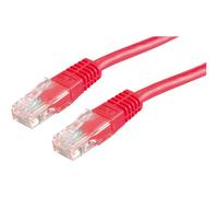 VALUE - Cordon de raccordement - RJ-45 (M) pour RJ-45 (M) - 10 m - UTP - CAT 6e - moulé, bloqué - rouge