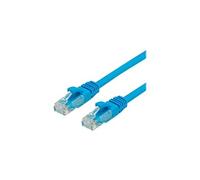 VALUE - Cordon de raccordement - RJ-45 (M) pour RJ-45 (M) - 15 m - UTP - CAT 6a - moulé, sans crochet - bleu, RAL 5019