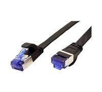 VALUE - Cordon de raccordement - RJ-45 (M) pour RJ-45 (M) - 2 m - FTP - CAT 6a - sans halogène, moulé, bloqué, plat - noir