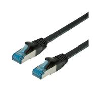 VALUE - Cordon de raccordement - RJ-45 (M) pour RJ-45 (M) - 2 m - SFTP, PiMF - CAT 6a - moulé, sans crochet, bloqué - noir