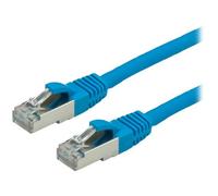 VALUE - Cordon de raccordement - RJ-45 (M) pour RJ-45 (M) - 2 m - SFTP, PiMF - CAT 6e - sans halogène, moulé, sans crochet, bloqué - bleu