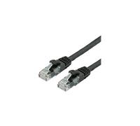 VALUE - Cordon de raccordement - RJ-45 (M) pour RJ-45 (M) - 2 m - UTP - CAT 6a - moulé, sans crochet - noir, RAL 9011