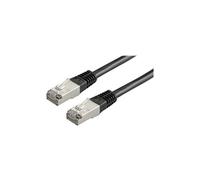 VALUE - Cordon de raccordement - RJ-45 (M) pour RJ-45 (M) - 50 cm - SFTP, PiMF - CAT 6 - moulé, bloqué - noir