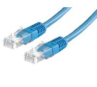VALUE - Cordon de raccordement - RJ-45 (M) pour RJ-45 (M) - 1 m - UTP - CAT 6 - moulé, bloqué - bleu