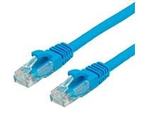 VALUE - Cordon de raccordement - RJ-45 (M) pour RJ-45 (M) - 1 m - UTP - CAT 6a - moulé, sans crochet - bleu, RAL 5019