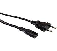 VALUE Cordon secteur bipolaire, noir, 1 m