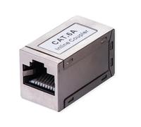 Value Coupleur RJ45 Cat6A STP Boîtier en métal blindé Connecteur réseau LAN Adaptateur Ethernet 1:1 RJ45 Femelle vers Femelle Compact pour rallonge de câble de raccordement Argent