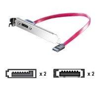 VALUE eSATA Slotblech 2 Port
