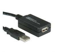 VALUE Extension USB 2.0, active, avec répéteur, noir, 12 m