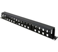 VALUE Face avant 19" 1 UH avec canal de triage 40 x 40 mm, noir