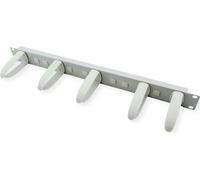 VALUE Face avant 19" 1U avec 5 anneaux de câble, gris