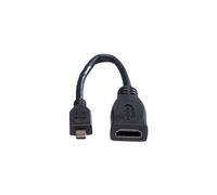 VALUE High Speed - Câble HDMI avec Ethernet - 19 pin micro HDMI Type D mâle pour HDMI femelle - 15 cm - blindé - noir