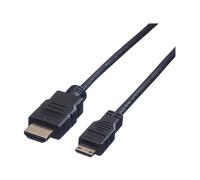 VALUE High Speed - Câble HDMI avec Ethernet - HDMI mâle pour 19 pin mini HDMI Type C mâle - 2 m - blindé - noir