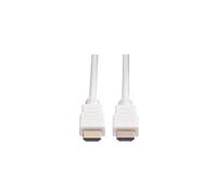 Value Câble HDMI Haute Vitesse avec Ethernet, Blanc, 1 m