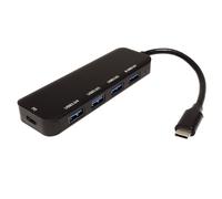 VALUE Hub USB 3.2 Gen 1, 4fach, Typ C Anschlusskabel, mit 1 PD-Port