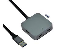 Value Hub USB 3.2 Gen1 4 Ports (2X A + 2X C) avec câble d'extension, Noir, 5 m
