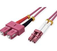 VALUE LWL-Kabel 50/125µm OM4, LC/SC, violet, 1 m