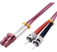 VALUE LWL-Kabel 50/125µm OM4, LC/ST, violet, 10 m