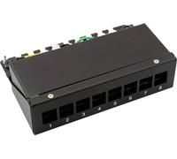 Value Panneau de brassage pour Keystones, 8 ports, noir