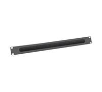 VALUE - Panneau d'entrée de câbles du rack avec brosse - noir, RAL 9005 - 1U - 19"