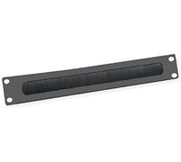 VALUE 26990316 - Passe-câble 19'' 2 U avec joint balai, RAL 9005 noir profond