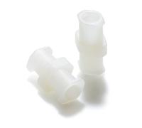 Value Plastics Luer Lot de 100 supports de panneau filetés femelle 1/4-28 UNF vers 200 Series Barb, 3/32" (2,4 mm), nylon blanc
