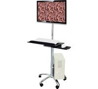 Value Poste de travail mobile assis/debout argent (métallisé)