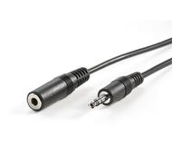 Value Câble prolongateur audio 11.99.4352 – Jack mâle/femelle 3,5 mm – 2,00 m – Noir