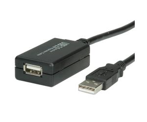 Value Rallonge de câble actif USB 2.0, noir, 12 m