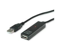VALUE Rallonge de câble actif USB 2.0, noir, 30 m