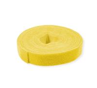 VALUE Rouleau de ruban auto-agrippant Jaune 10 mm x 25 m
