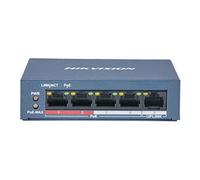Value Series DS-3E0105P-E/M(B) - Commutateur - non géré - 4 x 10/100 (PoE+) + 1 x 10/100 (liaison montante) - de bureau - PoE+ (35 W) - Tension CC