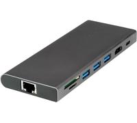 VALUE USB Typ C Dockingstation, HDMI 4K60, 4X US3.2Gen1 (1x C + 3X A), 1x PD, 1x SD/TF, 1x RJ45, 1x 3.5mm