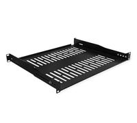 VALUE Support d'appareils 19 Pouces 1 U, P : 400 mm, Max. 25 kg, Forme en U, Noir