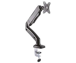 Value Support pneumatique pour écran LCD | Pince de Bureau | Pivot | Noir | 2 articulations